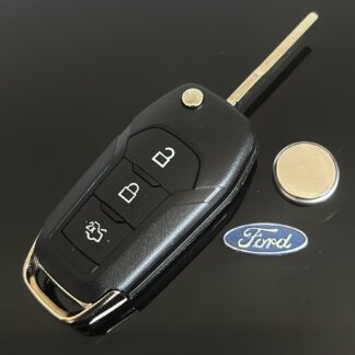 FORD Schlüsselgehäuse ORIGINAL + Ford Logo Emblem Schlüssel Rohling Explorer Fusion Mondeo Kuka uva...