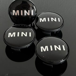 4x 55mm f&uuml;r MINI schwarz gl&auml;nz Felgendeckel Nabenkappen Rad Felgenkappen Nabendeckel Kappe 3613-1171069