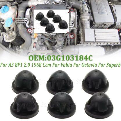 6x Kugelpfanne Gummi Motorabdeckung Gummitülle Puffer Befestigung VW 03G103184C – Bild 4