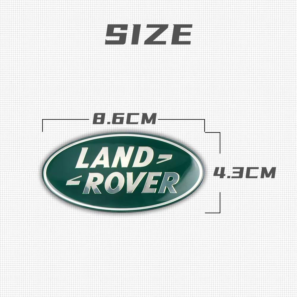 1x neu LAND ROVER Grille Emblem 8,6 x 4,3cm grün/silber Emblem Schriftzug Logo LR053190 – Bild 3