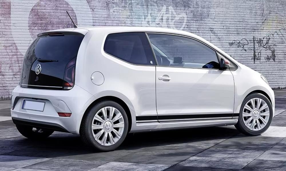 2x VW UP Emblem 195cm Volkswagen Cross Up GT Aufkleber schwarz Schriftzug Seitenstreifen