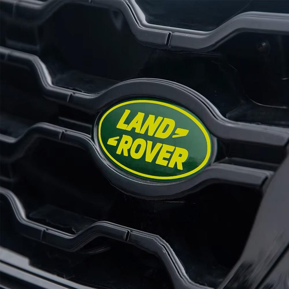 1x neu LAND ROVER Grill Emblem 8,6 x 4,3cm grün/gold Emblem Schriftzug Logo LR053190G – Bild 4