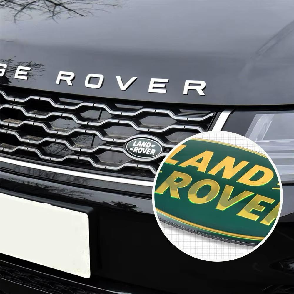 1x neu LAND ROVER Grill Emblem 8,6 x 4,3cm grün/gold Emblem Schriftzug Logo LR053190G – Bild 5