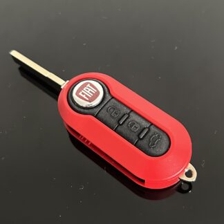 FIAT 500 Funkschlüssel LOGO Autoschlüssel ROT Fahrzeugschlüssel Schlüssel Fernbedienung