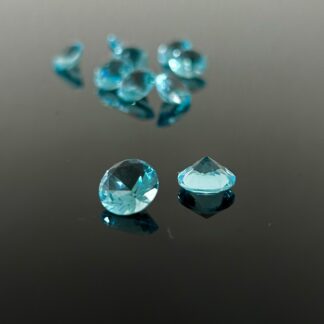10x Glas Diamanten geschliffen Aquamarin blau Deko Diamant 10x10mm Schmuckstein Brillant Zirkonia