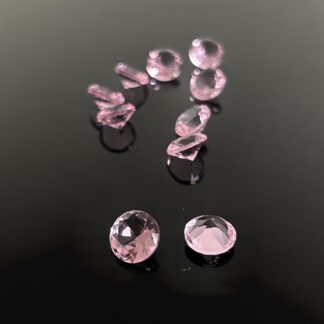 10x Glas Diamanten geschliffen Rosa Pink Deko Diamant 10x10mm Schmuckstein Brillant Zirkonia