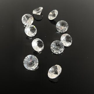 10x Glas Diamanten geschliffen klar Deko Diamant 10x10mm Schmuckstein Brillant Zirkonia