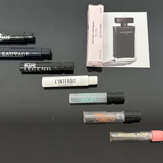 8x Probeflaschen Givenchy MK Joop DIOR Momt Blanc Hermes Marciso LEER Deko