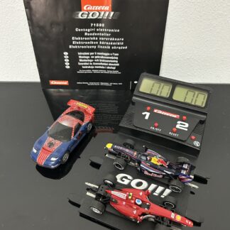 Carrera  F10 Ferrari Alonso + Red Bull RB5 Vettel + GO Rundenzähler + MARVEL Spiderman