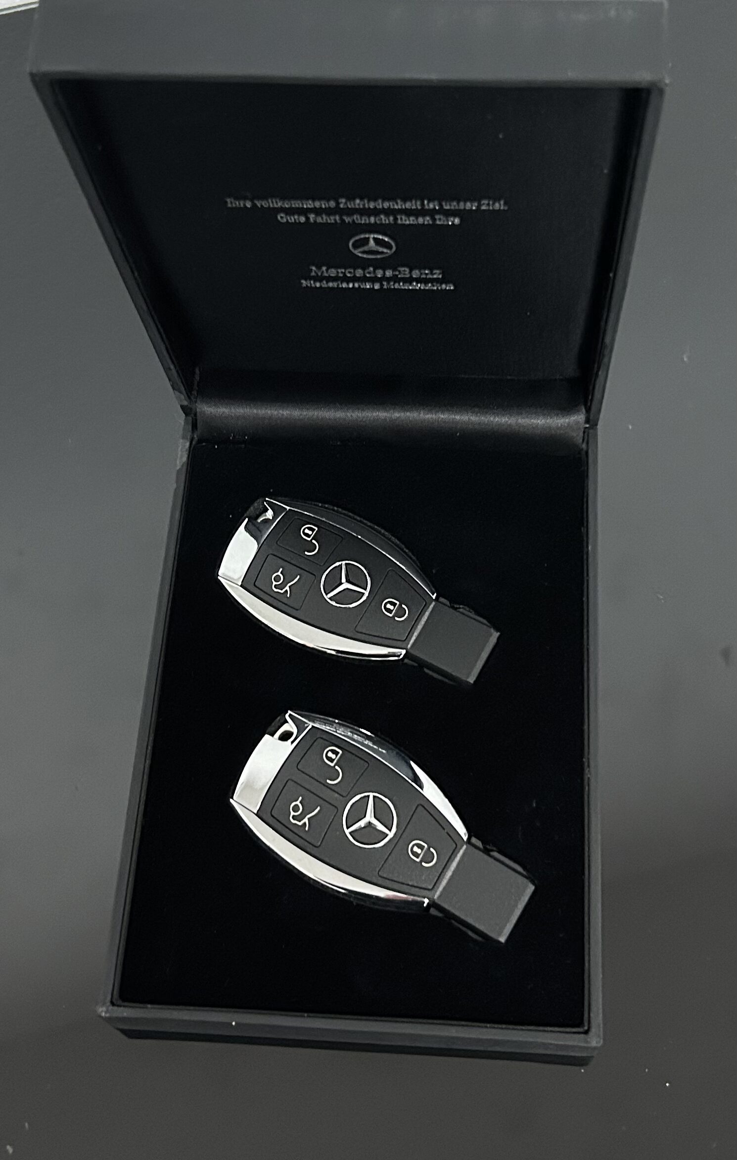 2x MERCEDES in BOX original Funkschlüssel Gehäuse Autoschlüssel Fahrzeugschlüssel Schlüssel Fernbedienung – Bild 2