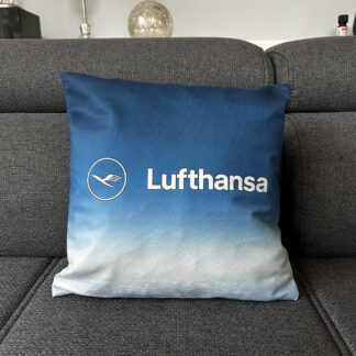 1 NEU Lufthansa Kissen 30x30cm Kopfschoner First Class Business Longe Kissenbezug