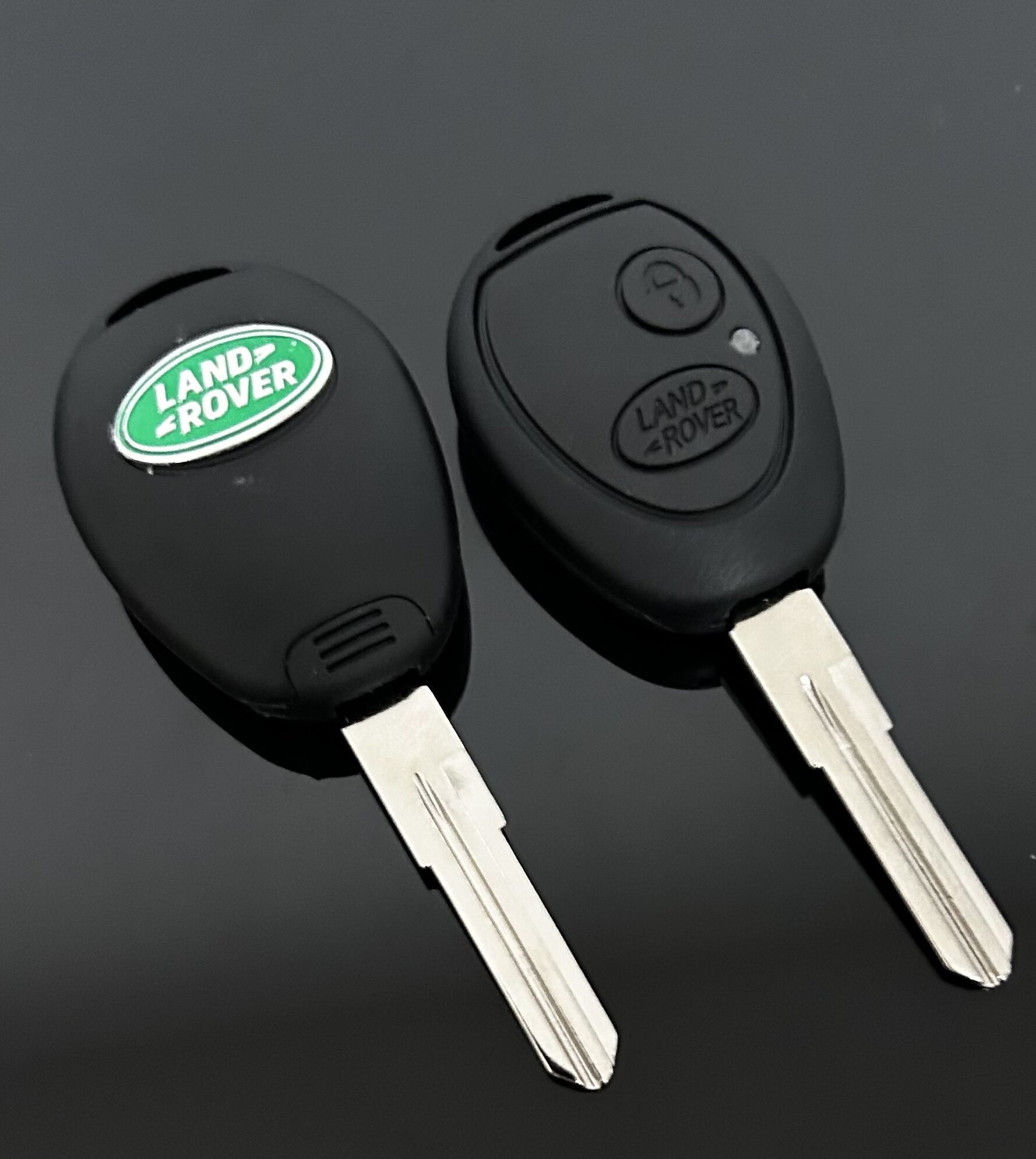 1x NEU Range Land Rover Schlüsselgehäuse 2 Tasten schwarz mit Logo Emblem Autoschlüssel Schlüssel