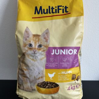 2x MultiFit Care 1x4kg Trockenfutter Katze Huhn 4000g Junior Futter