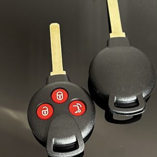 1x SMART Schl&uuml;sselgeh&auml;use 2007-2013 schwarz/rot Schl&uuml;ssel Rohling Fortwo 450 Forfour Roadster Cabrio Roadster Coupe