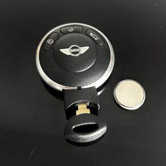 MINI original Schl&uuml;sselgeh&auml;use Silber matt + Emblem Schl&uuml;ssel Rohling BMW R56 R57 R58 Cabrio R60 R61 Clubman Countryman