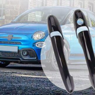 ABARTH 500 Aussengriff Blenden links und rechts schwarz glänzend Griff Abdeckung