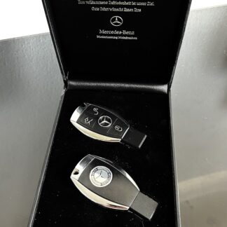 2x MERCEDES in BOX Funkschlüssel mit ELEKTRONIK Gehäuse Autoschlüssel Fahrzeugschlüssel Schlüssel Fernbedienung