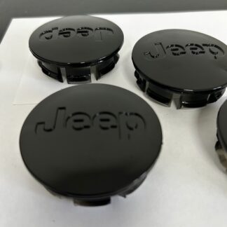 4x 56mm JEEP SCHWARZ gl&auml;nzend Felgendeckel Nabenkappen Rad Felgenkappen Nabendeckel Kappe