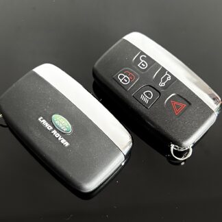 1x NEU Range Land Rover EDITION Schl&uuml;sselgeh&auml;use 4 Tasten Metall Kunststoff schwarz mit Logo Emblem