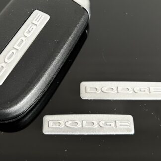 DODGE Chrome Silver RAM Jeep Cherokee Wrangler Patriot Liberty Emblem 40mm x 8mm ALULOGO