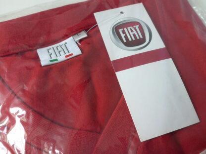 FIAT Werbeshirt Gr. L mit Fiat Aufruck original T-Shirt ROT Logo Emblem Fiat NEU