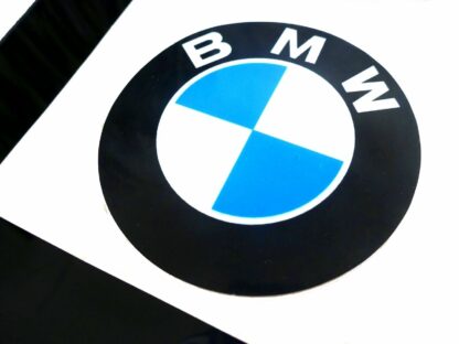 Hochglanz für BMW Aufkleber Logo 75mm Emblem Schriftzug selbstklebend Lichtecht – Bild 3