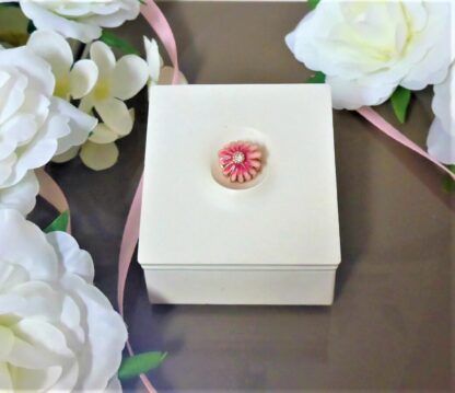 NEU Roségoldenes Gänseblümchen Daisy Flower GOLD/PINK Charm für Armband Anhänger – Bild 3