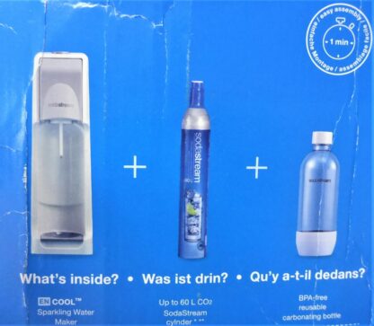 SodaStream COOL Vorteilspack weiß/grau NEU und OVP Flasche und Zylinder – Bild 4