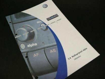 VW Alpha Bedienungsanleitung Radio Betriebsanleitung Slowakisch Slovakia 2002