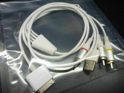 für Apple Composite AV Audio Video Cable to TV USB Charger Connector 30-Pin Dock