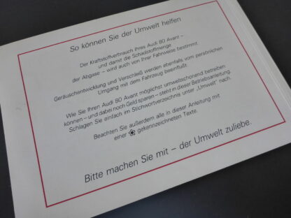 Audi 80 S2 AVANT Betriebsanleitung ´93 Bedienungsanleitung Anleitung Service 941 – Bild 6