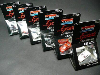 MONOGRAM mini Exacts im SET NEU 1:87 H.O.SCALE Mustang Chevy Bel Air Countach...