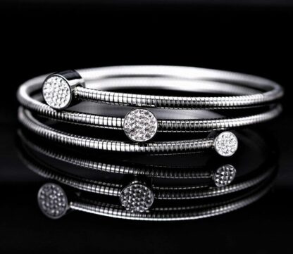 NEU 19,5 x 20,5cm SILBER Schlangen Gliederarmband Armband für ClipCharm in BOX