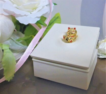 NEU Mieze Katze CHARM für Armband Kätzchen winkt GOLD winke KatzeTier Katzenbaby – Bild 6