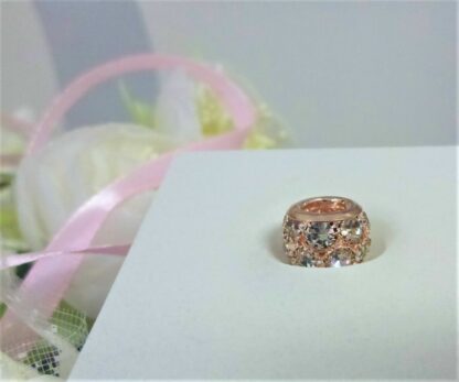 NEU STRAHLENKRANZ Diamant Zwischenelement Rosegold CHARM für Schlangen Armband – Bild 3