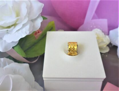NEU funkelnder Stern Kristall als Blume GOLD das Liebes Glück für CHARM Armband – Bild 5