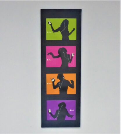 RARITÄT Apple 4x SCHATTENMENSCHEN iPod Plakat Bilder Rahmen Display ORIGINAL 60