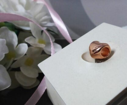 neu KLARES Herz Liebe in Rosegold CHARM für Schlangenglieder Armband oder Kette – Bild 4