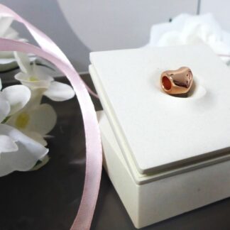 neu KLARES Herz Liebe in Rosegold CHARM für Schlangenglieder Armband oder Kette