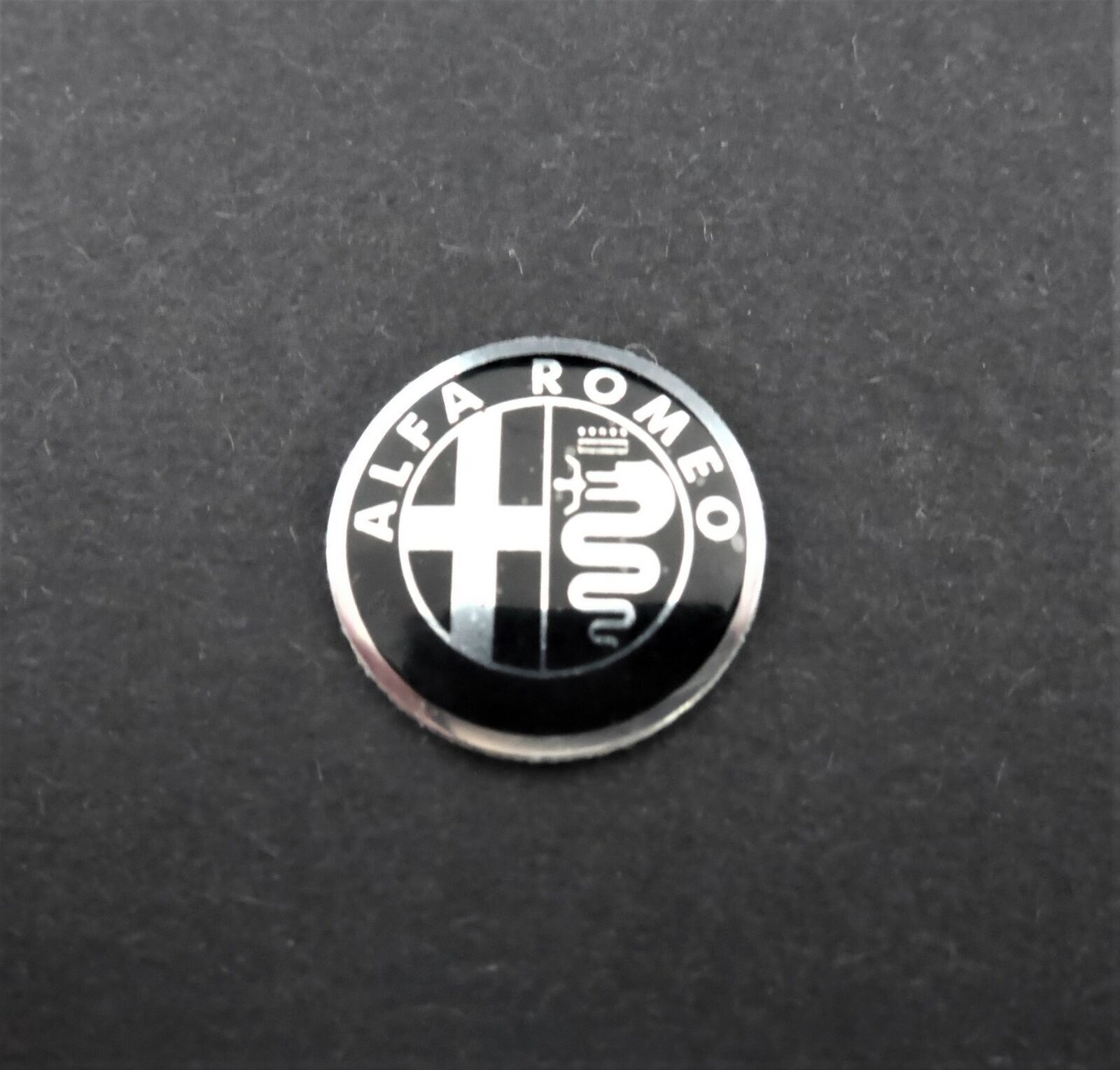 Alfa Romeo Schlüssel Emblem 14mm Badge 2 Stück aus Alu mit Gold