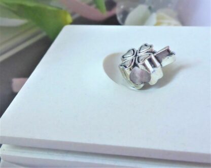 neu Glücksklee CHARM für Armband Herzblatt Liebe Kleeblatt Glück Herz in SILBER – Bild 4