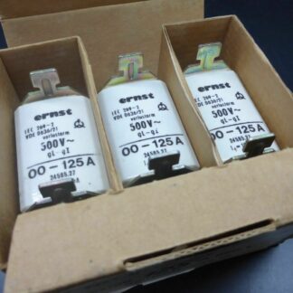 3x ERNST Sicherung Schmelzeinsatz Automat NH 00 125A 500V  NEU OVP