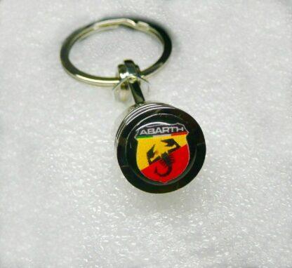 NEU 1x für Fiat ABARTH Schlüsselanhänger Ferrari Tributo 595 695 Keychain Ring