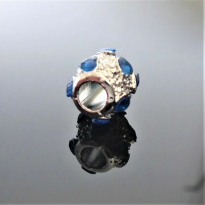 NEU blaue Herzen CHARM blue Kiss Silber/blau Zirkonia für Schlangen Armband – Bild 4