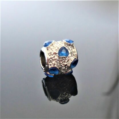 NEU blaue Herzen CHARM blue Kiss Silber/blau Zirkonia für Schlangen Armband