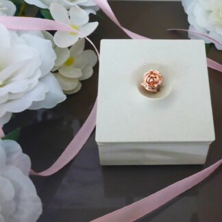 NEU strahlende Rosenblüten Zwischenelement ROSEGOLD Blume Rose für CHARM Armband