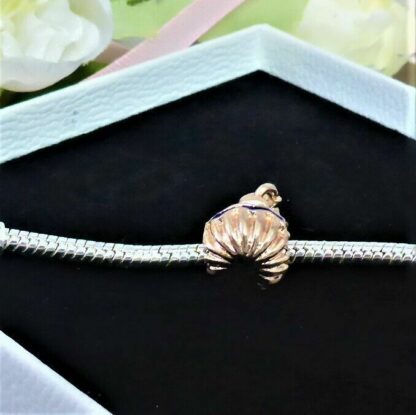 NEU weiß blauer Heißluftballon Reise Rosegold Liebe CHARM für Schlangen Armband – Bild 6