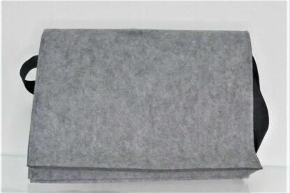Notebook-Tasche GRAU FIlz mit Tragegurt 34x29x5cm Innen Laptoptasche Tragetasche – Bild 3