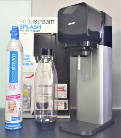 SodaStream Splash PLAY black silber EDITION + Zylinder Flasche Ausstellungsgerät