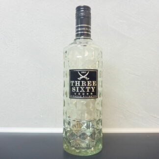 THREE SIXTY VODKA Kristall Flasche Dekoflasche ORIGINAL Wodka Werbeflasche LEER